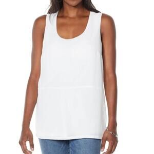 Colleen Lopez Mixed Media Tank White Size Small NEW